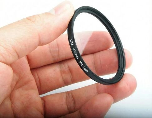 فلتر حماية من الأشعة فوق البنفسجية مقاس 49 مم، متوافق مع Canon EF 50mm f/1.8 STM وSony E 55-210mm وFE 50mm f/1.8، واقي عدسة زجاجية بصرية عالية الدقة in Kuwait