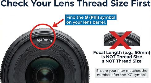 فلتر حماية من الأشعة فوق البنفسجية مقاس 49 مم، متوافق مع Canon EF 50mm f/1.8 STM وSony E 55-210mm وFE 50mm f/1.8، واقي عدسة زجاجية بصرية عالية الدقة in Kuwait