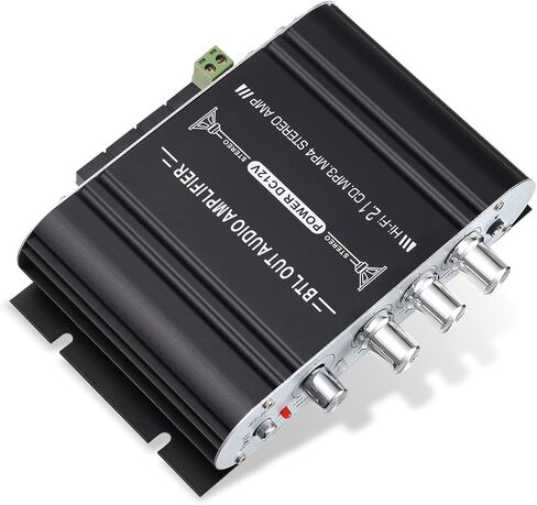 Facmogu ST-838 مضخم صوت ستيريو هاي فاي 2.1 قناة، RMS 20Wx2+40W مضخم صوت رقمي صغير لمكبرات الصوت المنزلية، مضخم صوت 80 وات مضخم صوت ستيريو مع مصدر طاقة - أسود in Saudi Arabia