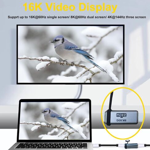 USB-C Female to Female Adapter, 240W Charging and 120Gbps Data Transfer USB C Coupler, 16k@60hz Video Type C Extender, Compatible with Thunderbolt 5/4/3，with Silicone Strap，2 Pieces in Kuwait