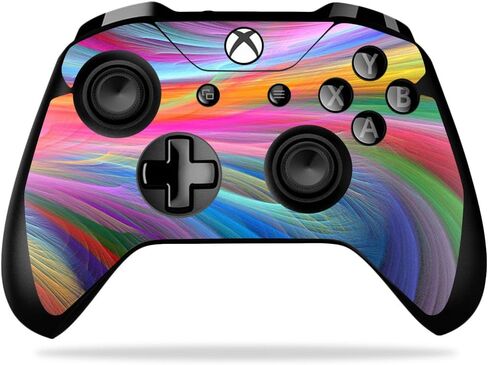 غلاف MightySkins متوافق مع وحدة تحكم Microsoft Xbox One X - Rainbow Waves | غطاء ملتف واقٍ ومتين وفريد ​​من نوعه من الفينيل | سهل التطبيق والإزالة وتغيير الأنماط | صنع في الولايات المتحدة الأمريكية in Kuwait