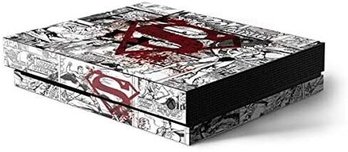 Skinit Decal Gaming Skin Compatible with Xbox One X Console - Officially Licensed DC Comics Superman Comic Pattern Logo in Red Design in Saudi Arabia