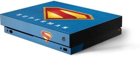 Skinit Decal Gaming Skin Compatible with Xbox One X Console - Officially Licensed DC Comics Superman Comic Pattern Logo in Red Design in Saudi Arabia