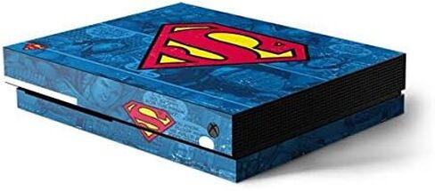 Skinit Decal Gaming Skin Compatible with Xbox One X Console - Officially Licensed DC Comics Superman Comic Pattern Logo in Red Design in Saudi Arabia