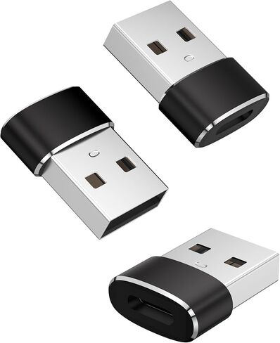 3 Pack USB to USB C Adapter for, Type-C Female to A Male Charger Converter, USB C Adapter for iPhone 17 16 Pro Max 15, iWatch 11 10 Se Ultra 3, iPad, Samsung Galaxy S25 S24, Google Pixel 10 9 (Black) in Saudi Arabia