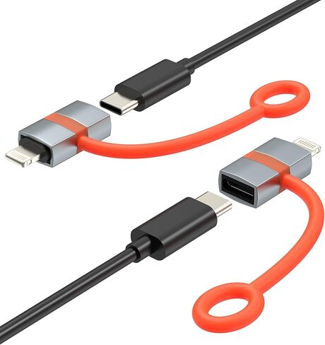 محول USB C أنثى إلى Lightning Male (2 حزمة) لهاتف iPhone 14 13 12 كابل MFi شهادة محول الإضاءة شاحن محول موصل شحن لجهاز Ipad Lightning Thunderbolt Cord in Kuwait