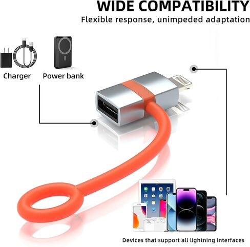 محول USB C أنثى إلى Lightning Male (2 حزمة) لهاتف iPhone 14 13 12 كابل MFi شهادة محول الإضاءة شاحن محول موصل شحن لجهاز Ipad Lightning Thunderbolt Cord in Kuwait