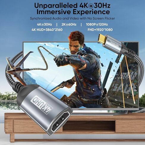 محول USB C إلى HDMI 2 حزمة، محول USB-C إلى HDMI 4K (ذكر إلى أنثى)، محول من النوع C إلى HDMI لأجهزة MacBook Pro وiPad Pro وSamsung Galaxy S23/Note وDell XPS وSteam Deck والكمبيوتر المحمول والكمبيوتر اللوحي in Kuwait