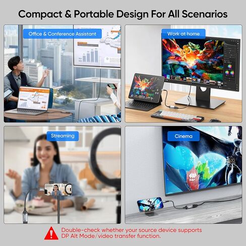 محول USB C إلى HDMI 2 حزمة، محول USB-C إلى HDMI 4K (ذكر إلى أنثى)، محول من النوع C إلى HDMI لأجهزة MacBook Pro وiPad Pro وSamsung Galaxy S23/Note وDell XPS وSteam Deck والكمبيوتر المحمول والكمبيوتر اللوحي in Kuwait