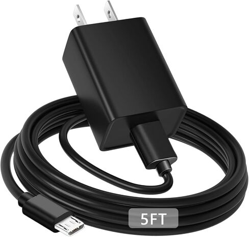 استبدال شاحن Amazon Fire TV Stick لجهاز Amazon Fire TV Stick 10W محول شاحن سريع مع 5FT USB A إلى سلك كابل Micro USB in Kuwait