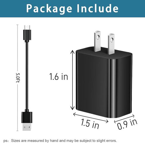 استبدال شاحن Amazon Fire TV Stick لجهاز Amazon Fire TV Stick 10W محول شاحن سريع مع 5FT USB A إلى سلك كابل Micro USB in Kuwait