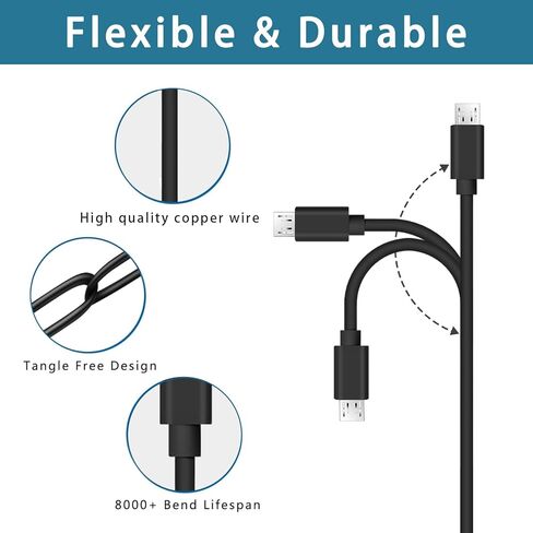 استبدال شاحن Amazon Fire TV Stick لجهاز Amazon Fire TV Stick 10W محول شاحن سريع مع 5FT USB A إلى سلك كابل Micro USB in Kuwait