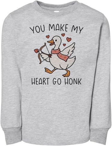 تي شيرت للأطفال الصغار بأكمام طويلة من Heart Go Honk Goose in Saudi Arabia