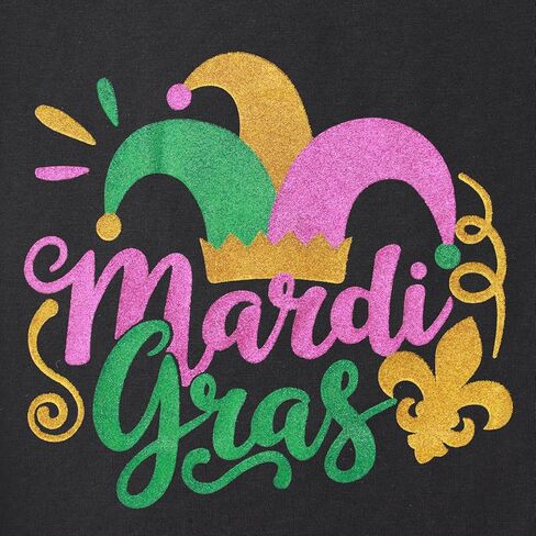 IZYJOY Toddler Boy Girl Mardi Gras Shirt Funny Mask Clown Hat Tshirt Fat Tuesday Outfit New Orleans Short Sleeve Top in Saudi Arabia