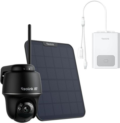 REOLINK Argus PT Ultra (Black) Bundle with Battery Pack-First 4K Solar Security Cameras Wireless Outdoor,360° Pan Tilt Auto-Tracking, 8MP Color Night Vision, 2.4/5 GHz Wi-Fi 6, No Monthly Fee, Home Hu in Saudi Arabia