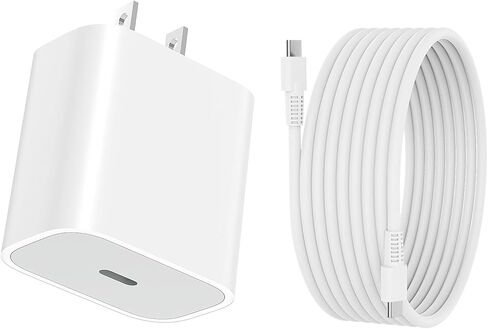كتلة شاحن حائط USB C بقدرة 25 وات، PD 3.0 شحن سريع مع كابل USB C إلى C بطول 6.5FT/2M، بديل محول طاقة من النوع C بقدرة 25 وات للهاتف 17/Pro/Pro Max/17 Air/ 16/16 Pro/16 Pro Max/15/Plus/Pro (3 قطع) in Kuwait