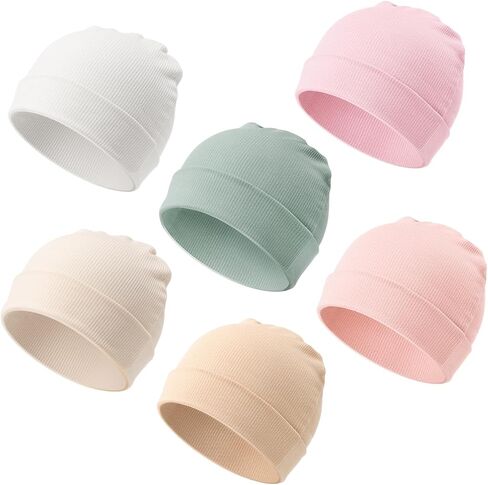 Baby Newborn Hats for Unisex Infant Toddler Soft Beanie Warm Cap Newborn Hospital Hats for Baby Boy Girl 0-24 Months in Kuwait