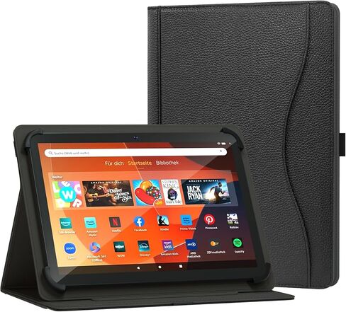 Universal 10 10.1 inch Tablet Case for Android 16 15 Tablet 10.5 11 inch Case, Multi-Angle Viewing Stand Cover with Pocket for 9.6-11 Inch Tablet, Black in Saudi Arabia