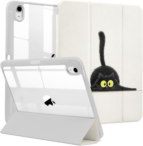 حافظة MrARTIST لجهاز iPad A16/10th Generation - حافظة كمبيوتر لوحي لطيفة للنساء والفتيات Girly Kawaii Aesthetic Preppy Kawaii Chic Cool Design لغطاء جهاز Apple Tablet مع حامل قلم رصاص، كاكي مربعات in Kuwait