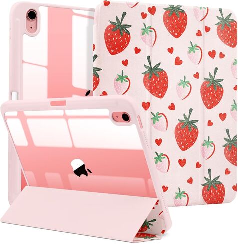 حافظة MrARTIST لجهاز iPad A16/10th Generation - حافظة كمبيوتر لوحي لطيفة للنساء والفتيات Girly Kawaii Aesthetic Preppy Kawaii Chic Cool Design لغطاء جهاز Apple Tablet مع حامل قلم رصاص، كاكي مربعات in Kuwait