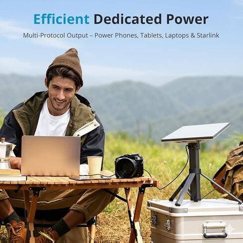 Starlink Mini Battery Pack– 166Wh/45,000mAh Power Bank Up to 6-Hour Runtime, All-in-One Battery & Tripod Stand, Stable Output for Outdoor Camping & Remote Work, IP67 Waterproof in Saudi Arabia