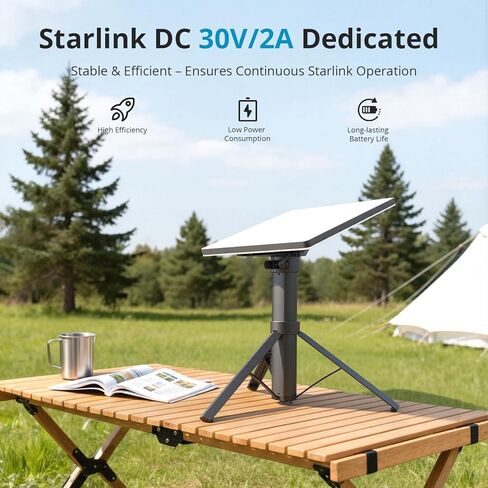 Starlink Mini Battery Pack– 166Wh/45,000mAh Power Bank Up to 6-Hour Runtime, All-in-One Battery & Tripod Stand, Stable Output for Outdoor Camping & Remote Work, IP67 Waterproof in Saudi Arabia
