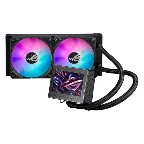 ASUS ROG Ryujin III 240 ARGB مبرد وحدة المعالجة المركزية السائل الكل في واحد مع مشعاع 240 مم. مضخة Asetek الجيل الثامن، 2X مراوح ARGB مغناطيسية 120 مم (تصميم سلسلة ديزي)، شاشة LCD 3.5 بوصة، أسود (متجدد) in Saudi Arabia