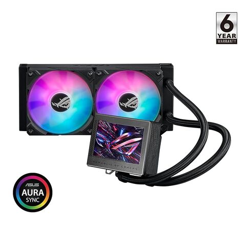 ASUS ROG Ryujin III 240 ARGB مبرد وحدة المعالجة المركزية السائل الكل في واحد مع مشعاع 240 مم. مضخة Asetek الجيل الثامن، 2X مراوح ARGB مغناطيسية 120 مم (تصميم سلسلة ديزي)، شاشة LCD 3.5 بوصة، أسود (متجدد) in Saudi Arabia