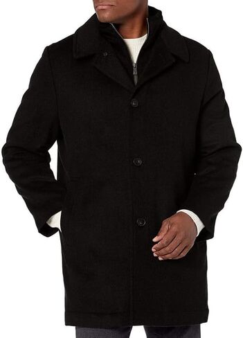 Adam Baker Men's Wool Coat | Classic Fit, Single-Breasted Overcoat | Big and Tall Winter Coats for Men | Wool Blend Jacket in Saudi Arabia