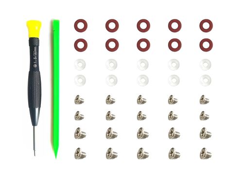 42-Piece M.2 NVMe SSD Screws, M.2 SSD Mounting Screws, Nylon Washer, M3 Screws + Magnetic Screwdriver + Plastic Pry Bar Kit for Laptop PC Repair, Cross Recessed Flat Head Screw in Saudi Arabia