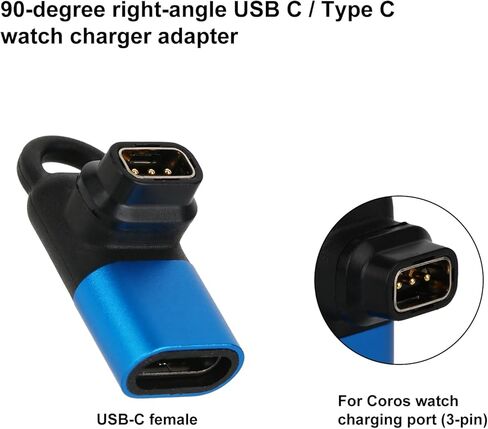 قطعتان من محول الشحن لساعة COROS الذكية، محول كابل شحن USB C متوافق مع COROS PACE 3، PACE 2، APEX، APEX 2Pro، VERTIX، VERTIX 2، والمزيد in Kuwait
