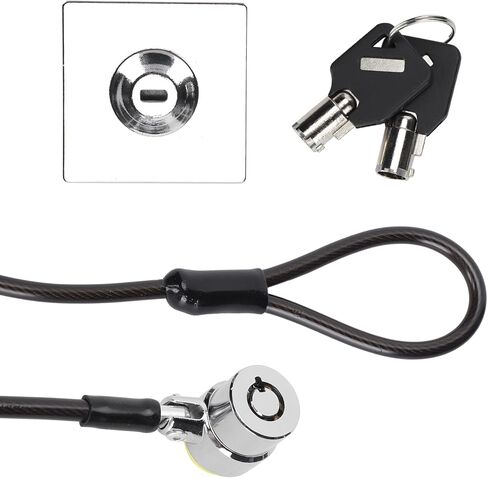Laptop Lock, Galvanized Steel Computer Security Cable with 180 Degree Rotatable Interface, for Notebooks Monitors Projectors in Office Dormitory Public Places in Saudi Arabia