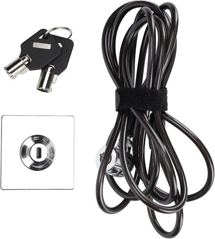Laptop Lock, Galvanized Steel Security Cable with 2m Length and 180 Degree Rotation, Compatible with Most Notebook Computers Monitors Projectors, for Office Dormitory Public in Saudi Arabia