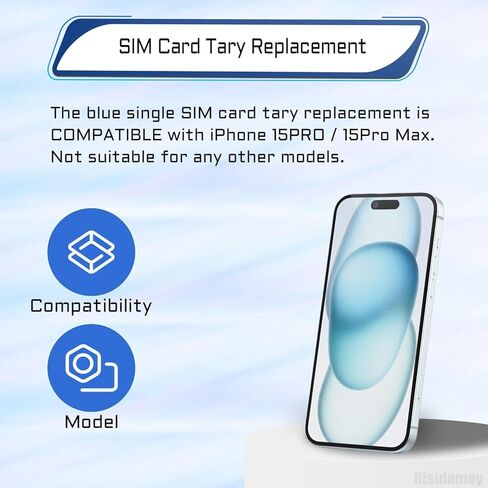 for iPhone 15 15 Plus Single SIM Card Tray Replacement Single Version SIM Card Slot Holder Replace for iPhone 15 15 Plus with Open Eject Pin Model: A3090 A2846 A3094 A2847 (Blue) in Saudi Arabia