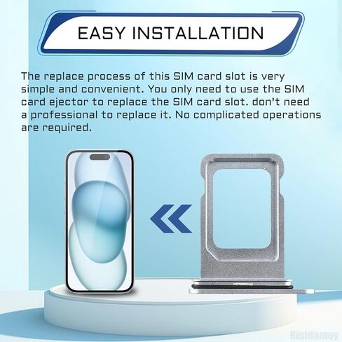 for iPhone 15 15 Plus Single SIM Card Tray Replacement Single Version SIM Card Slot Holder Replace for iPhone 15 15 Plus with Open Eject Pin Model: A3090 A2846 A3094 A2847 (Blue) in Saudi Arabia