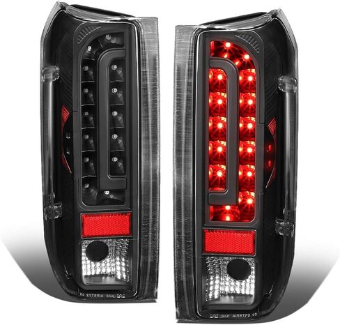 Auto Dynasty Full LED Tail Light Assembly Compatible with 1990-1997 Ford F150/F250/F350/Bronco/F Super Duty Styleside, Pair Tinted Tail Brake Light Lamps in Saudi Arabia