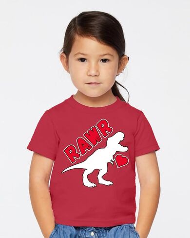 Cute 1st Valentine's Day Love Hearts Toddler Crew T-Shirt in Saudi Arabia
