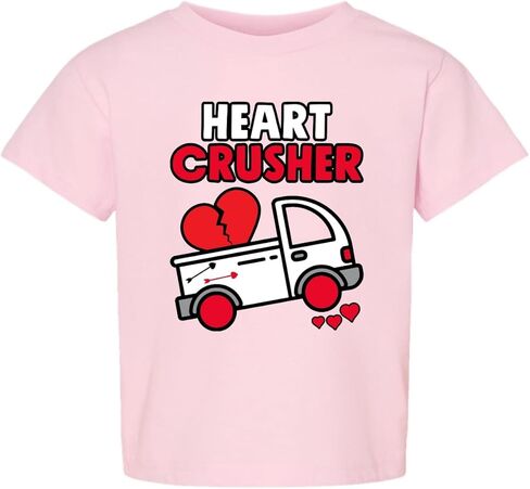 Cute 1st Valentine's Day Love Hearts Toddler Crew T-Shirt in Saudi Arabia