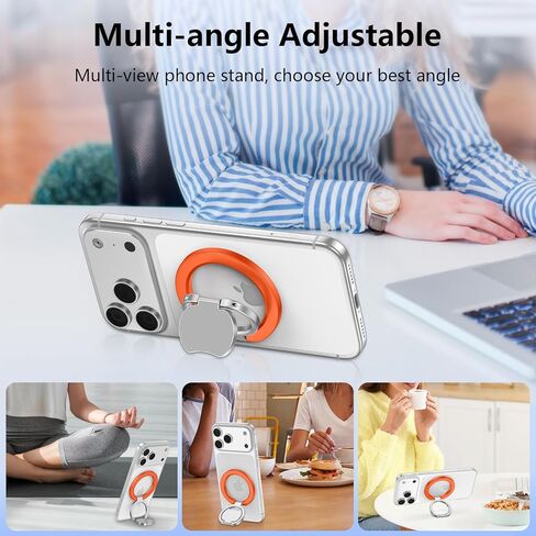 Magsafe Phone Grip Ring Holder Dual-Sided Magnetic Phone Stand Magnet Mag Safe Phone Grip Finger Loop for iPhone 17 Pro Max/17 Pro/17 Plus/17/Air/16e/16/15/14/13/12,Samsung,Android,Magnetic Car Mount in Saudi Arabia