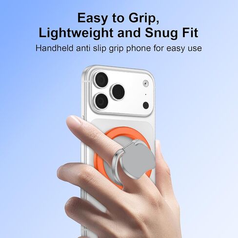 Magsafe Phone Grip Ring Holder Dual-Sided Magnetic Phone Stand Magnet Mag Safe Phone Grip Finger Loop for iPhone 17 Pro Max/17 Pro/17 Plus/17/Air/16e/16/15/14/13/12,Samsung,Android,Magnetic Car Mount in Saudi Arabia