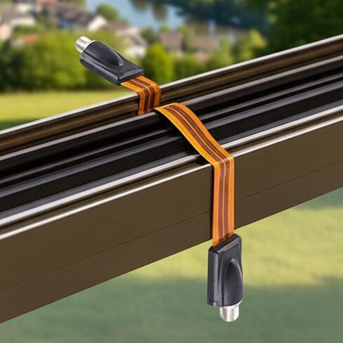 كابل محوري مسطح RG6 F نوع كابل قافز للنوافذ والأبواب، سلك شبح مسطح للغاية (12 بوصة 2 حزمة) in Kuwait
