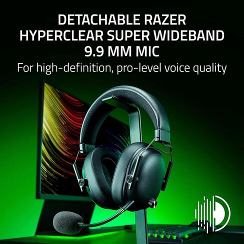 سماعة الألعاب اللاسلكية Razer BlackShark V3 للكمبيوتر الشخصي: برامج تشغيل 50 مم - ميكروفون واسع النطاق - 2.4 جيجا هرتز، بلوتوث، USB - تعمل مع Mac، PS5، Nintendo Switch، الهاتف الذكي - بطارية 70 ساعة - أسود (متجدد) in Kuwait