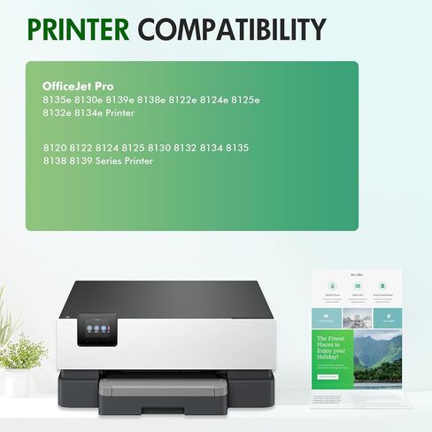 923 923e 923XL 8130e Ink Cartridges Combo Pack with Chip: Replacement for HP 923 923e Ink Cartridges for HP Printer OfficeJet Pro 8130e 8135e 8139e 8125e 8138e 8122e 8120 8124e 8130(4 Pack B/C/M/Y) in Kuwait