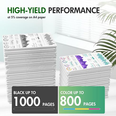 923 923e 923XL 8130e Ink Cartridges Combo Pack with Chip: Replacement for HP 923 923e Ink Cartridges for HP Printer OfficeJet Pro 8130e 8135e 8139e 8125e 8138e 8122e 8120 8124e 8130(4 Pack B/C/M/Y) in Kuwait