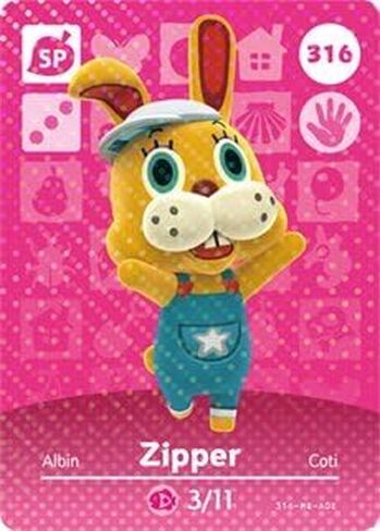 Zipper - Nintendo Animal Crossing Happy Home Designer Series 4 Amiibo Card - 316 in Kuwait