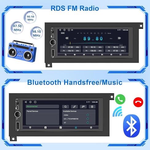 Car Stereo Radio with GPS Navi WiFi Carplay Android Auto SWC Remote for 1994-2001 Dodge Ram Dakota/Jeep Wrangler Cherokee 1997-2001/ Chrysler Town and Country 1990-2000/Sebring Cirrus in Kuwait