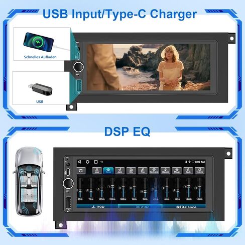 Car Stereo Radio with GPS Navi WiFi Carplay Android Auto SWC Remote for 1994-2001 Dodge Ram Dakota/Jeep Wrangler Cherokee 1997-2001/ Chrysler Town and Country 1990-2000/Sebring Cirrus in Kuwait