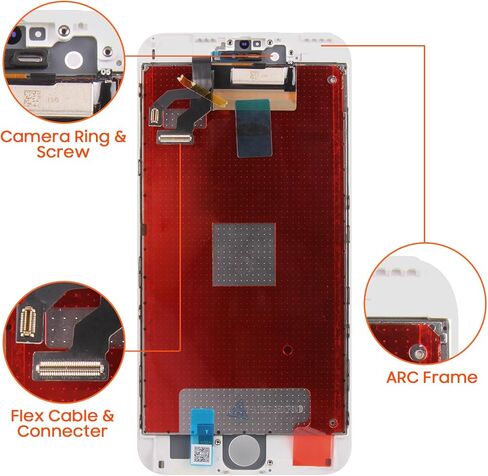 Screen Replacement for iPhone 6s Plus A1634 A1687 A1690 A1699 5.5 Inch LCD Display Screen Touch Screen Digitizer Assembly for iPhone 6s Plus LCD Repair Parts with Tools Kits (White) in Saudi Arabia