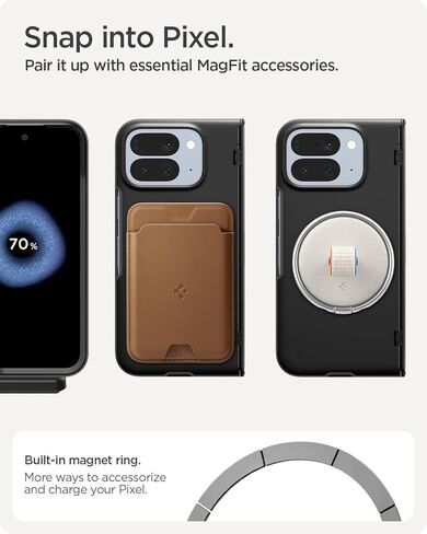 Spigen for Pixel 10 Pro Fold Case, Slim Armor Pro MagFit (2025) [Designed for Pixelsnap, Compatible with MagSafe Accessories] - Black in Saudi Arabia