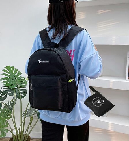 30L Hiking Daypack,Water Resistant Lightweight Packable Small Backpack for Travel Camping Outdoor,Black in Saudi Arabia